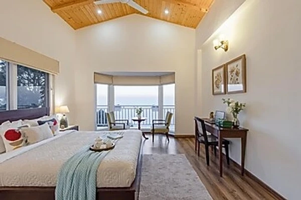 hotel in nahari, kasauli for family - elivaas ivory ridge 9 bhk cliffside villa with picturesque view