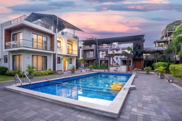 budget hotel in valvan, lonavala - alaya stays 3bhk rosalia villa with pool