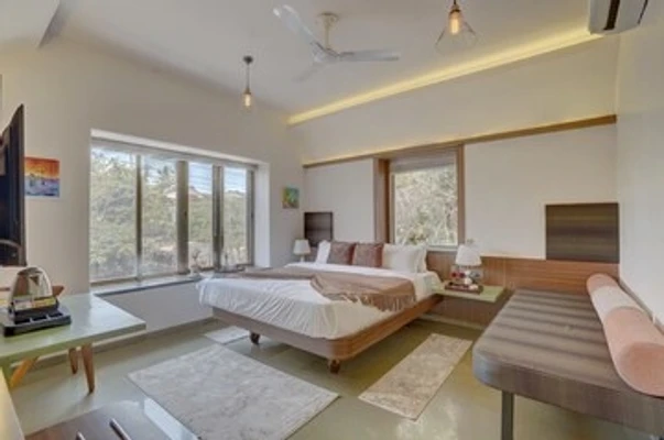 hotel with gym in tungarli, lonavala - alaya stays adarsh villaelegant 3 bhk villa with pvt pool & balcony