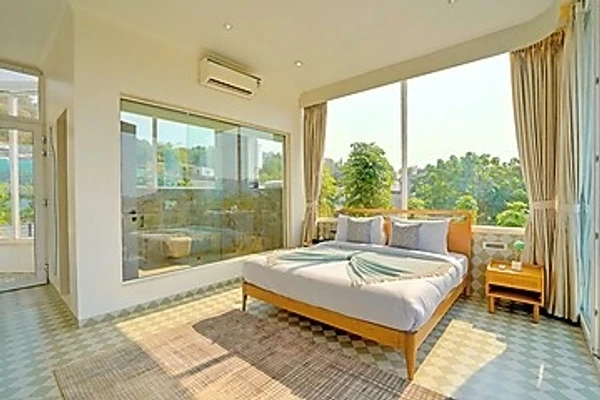 hotel with meeting room in khandala, lonavala - elivaas prive meraki villa 6 bhk glass villa with private pool