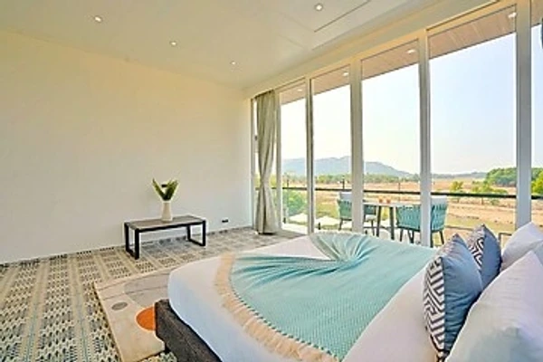 hotel near lonavala railway station - elivaas prive meraki villa 6 bhk glass villa with private pool