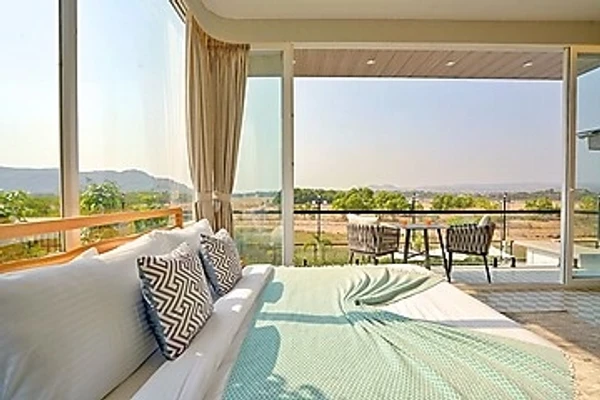 hotel in khandala, lonavala for family - elivaas prive meraki villa 6 bhk glass villa with private pool