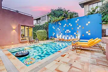 hotel in khandala, lonavala for family - elivaas villa 39 serene 6 bhk retreat with pvt pool, gaming zone & balcony