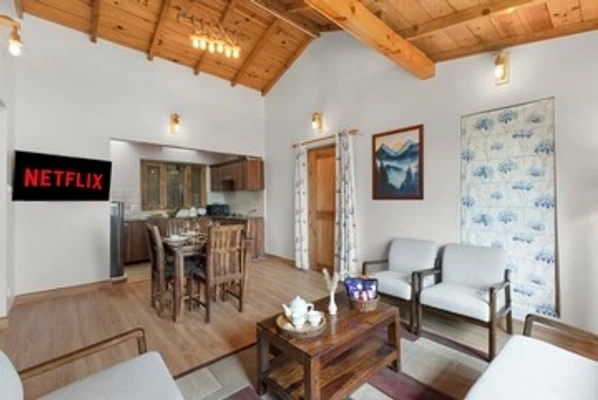 hotel with banquet hall in satkhol, mukteshwar - alaya stays hill homes cottages mallow 1 bhk