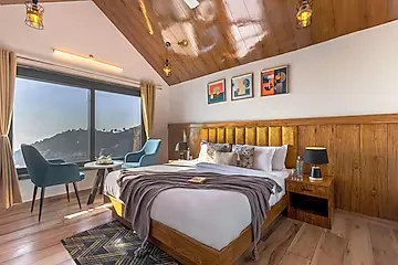 hotel with party hall in bhediyana, mussoorie - alaya stays evara 4 bhk villa with scenic views