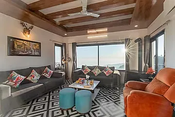 hotel room booking in bhediyana, mussoorie - alaya stays evara 4 bhk villa with scenic views