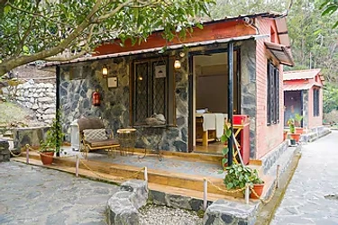 jacuzzi hotel in bhediyana, mussoorie - elivaas zephyr classic tent hillview haven with pool, gym & restaurant