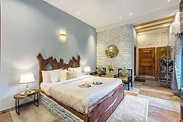 online room booking in bhediyana, mussoorie - elivaas zephyr sierra 2 bhk hillside villa with common pool, gym & restro