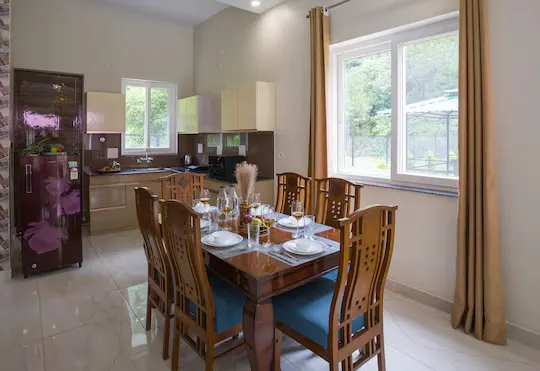 hotel with meeting room in bhimtal, nainital - alaya stays avasa 3 bhk with lush garden & gazebo
