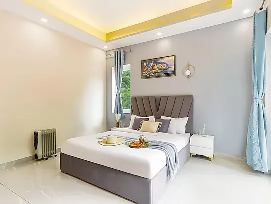 hotel with swimming pool in bhimtal, nainital - alaya stays avasa 3 bhk with lush garden & gazebo