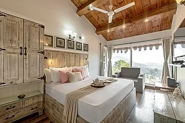 hotel with bar in bhowali, nainital - alaya stays farsauli 3 bhk cottage with gazebo