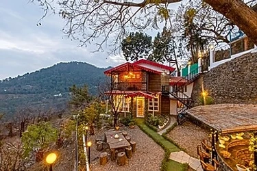 hotel with swimming pool in bhowali, nainital - alaya stays farsauli 3 bhk cottage with gazebo