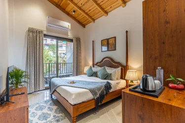 hotel near nainital airport - elivaas lakefront 4bhk villa with attic & common patio