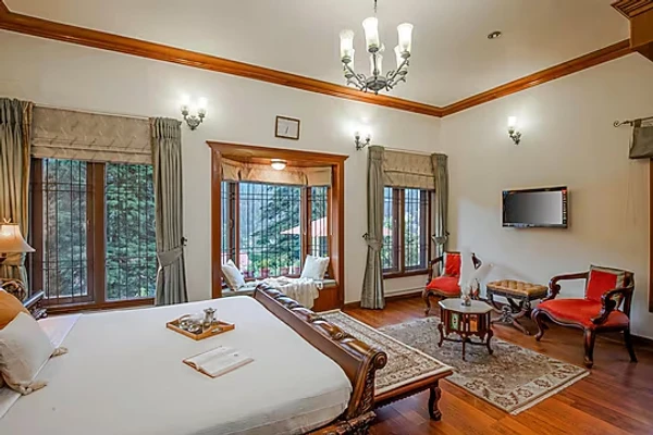 mallital, nainital hotel booking - elivaas the meadows 3 bhk villa with entertainment lounge nainital