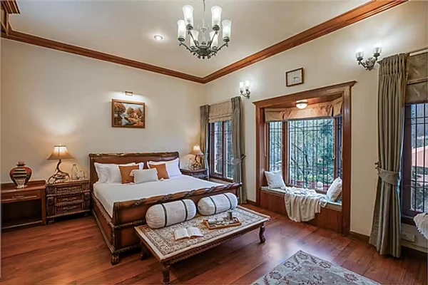 jacuzzi hotel in mallital, nainital - elivaas the meadows 3 bhk villa with entertainment lounge nainital