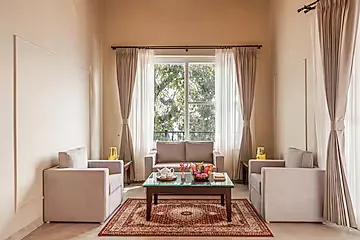 online room booking in bhowali, nainital - elivaas twin chalets 4 bhk escape with valley facing law & terrace