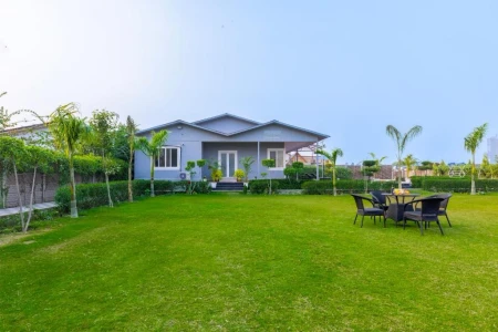 jacuzzi hotel in sector 150, noida - alaya stays 3-bhk rathore farm with pvt pool & lush garden