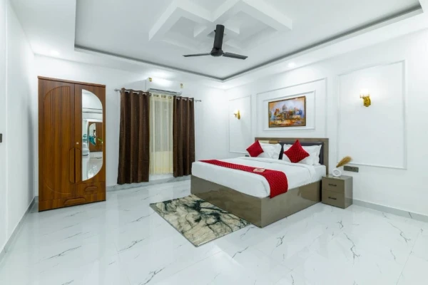 sector 150, noida hotel booking - alaya stays 3-bhk rathore farm with pvt pool & lush garden