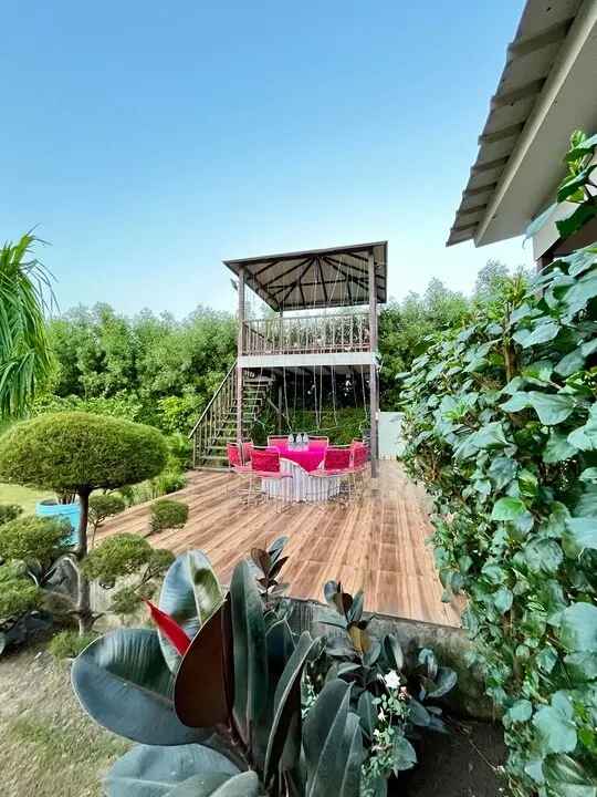 jacuzzi hotel in sector 150, noida - gobravo 71 2bhk farm with pool and garden