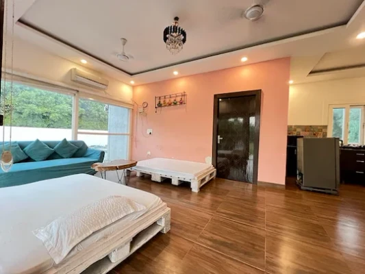 sector 150, noida hotel booking - gobravo 71 2bhk farm with pool and garden