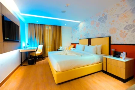 hotel with party hall in knowledge park, noida - pride premier greater noida