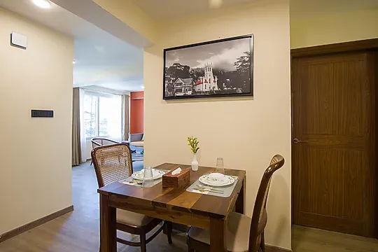 hotel room booking in chota shimla, shimla - alaya stays baljees melville divine 1 bhk with balcony & breathtaking view