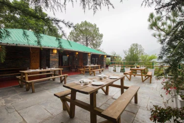 hotel with party hall in nagali, solan - alaya stays woodcrest chalet  duplex cottage with a loft shimla