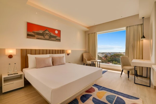 hotel with party hall in railway station, thiruvananthapuram - lemon tree premier thiruvananthapuram