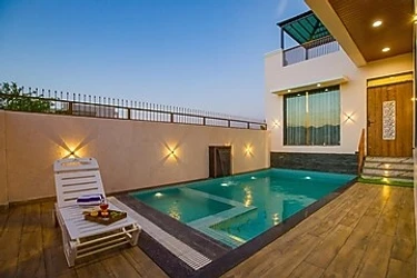 hotel near udaipur airport - alaya stays parvam retreat 2 bhk villa with private pool