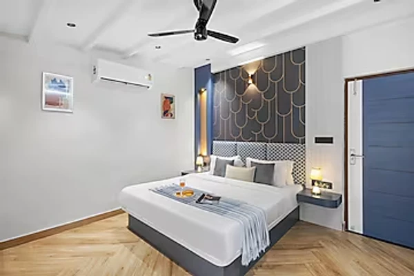 hotel with gym in dhinkli, udaipur - elivaas casa llios country style 3 bhk villa with pvt pool