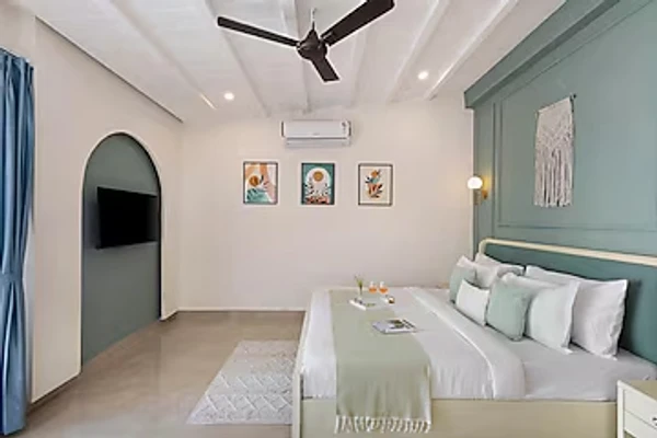 hotel in sajjangarh, udaipur for couples - elivaas casa meraki 3 bhk villa with pvt pool & gazebo