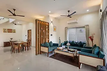 hotel with free parking in sajjangarh, udaipur - elivaas casa meraki 3 bhk villa with pvt pool & gazebo