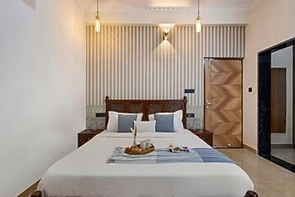 hotel in sajjangarh, udaipur for family - elivaas casa meraki 3 bhk villa with pvt pool & gazebo