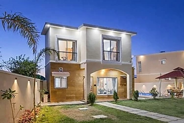 hotel with meeting room in sajjangarh, udaipur - elivaas casa meraki 3 bhk villa with pvt pool & gazebo