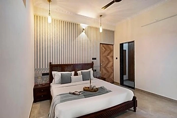 hotel with free parking in sajjangarh, udaipur - elivaas casa meraki 3 bhk villa with pvt pool & gazebo