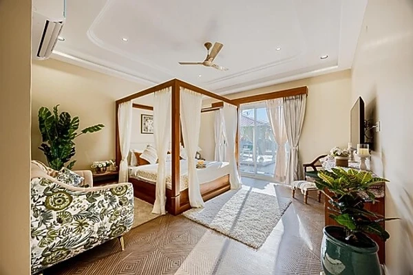 hotel with party hall in debari, udaipur - elivaas heaven in hills mountara 3 bhk villa with private pool udaipur