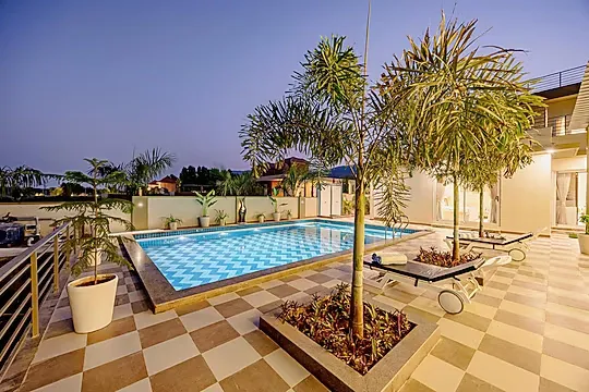 budget hotel in debari, udaipur - elivaas heaven in hills mountara 3 bhk villa with private pool udaipur
