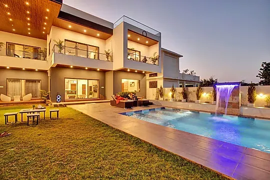 hotel in girwa, udaipur for couples - elivaas horizon luxurious 5bhk villa with private pool udaipur