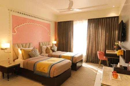 Hotel with gym in savina, udaipur - justa ssatva resort & convention centre