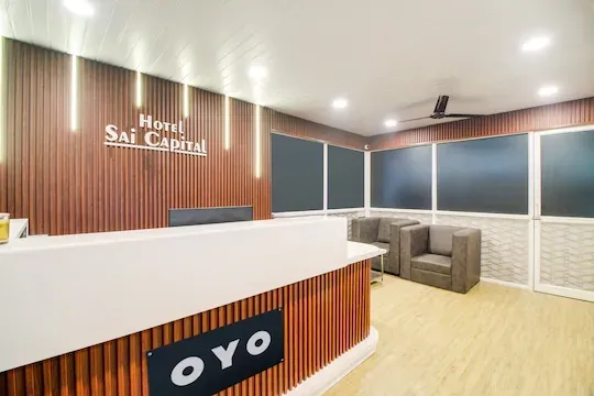 hotel with party hall in benz circle, vijayawada - hotel sai capital
